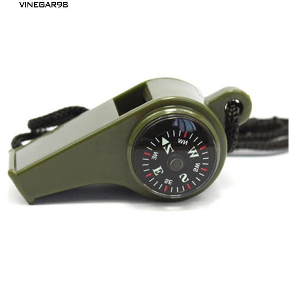 US SHIPPER * Whistle New 5 in1 Emergency Hiking Camping Survival Compass W 