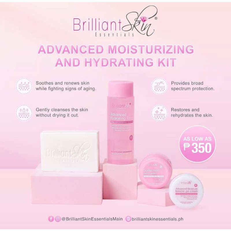 BRILLIANT ADVANCE MOISTURISING AND HYDRATING KIT Shopee Philippines