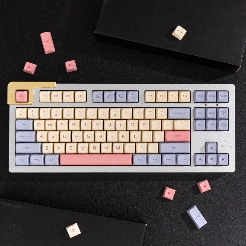 GMK Marshmallow 128 Keys XDA Profile PBT Keycap DYE-SUB English Custom ...