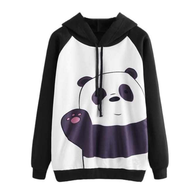 panda with hoodie