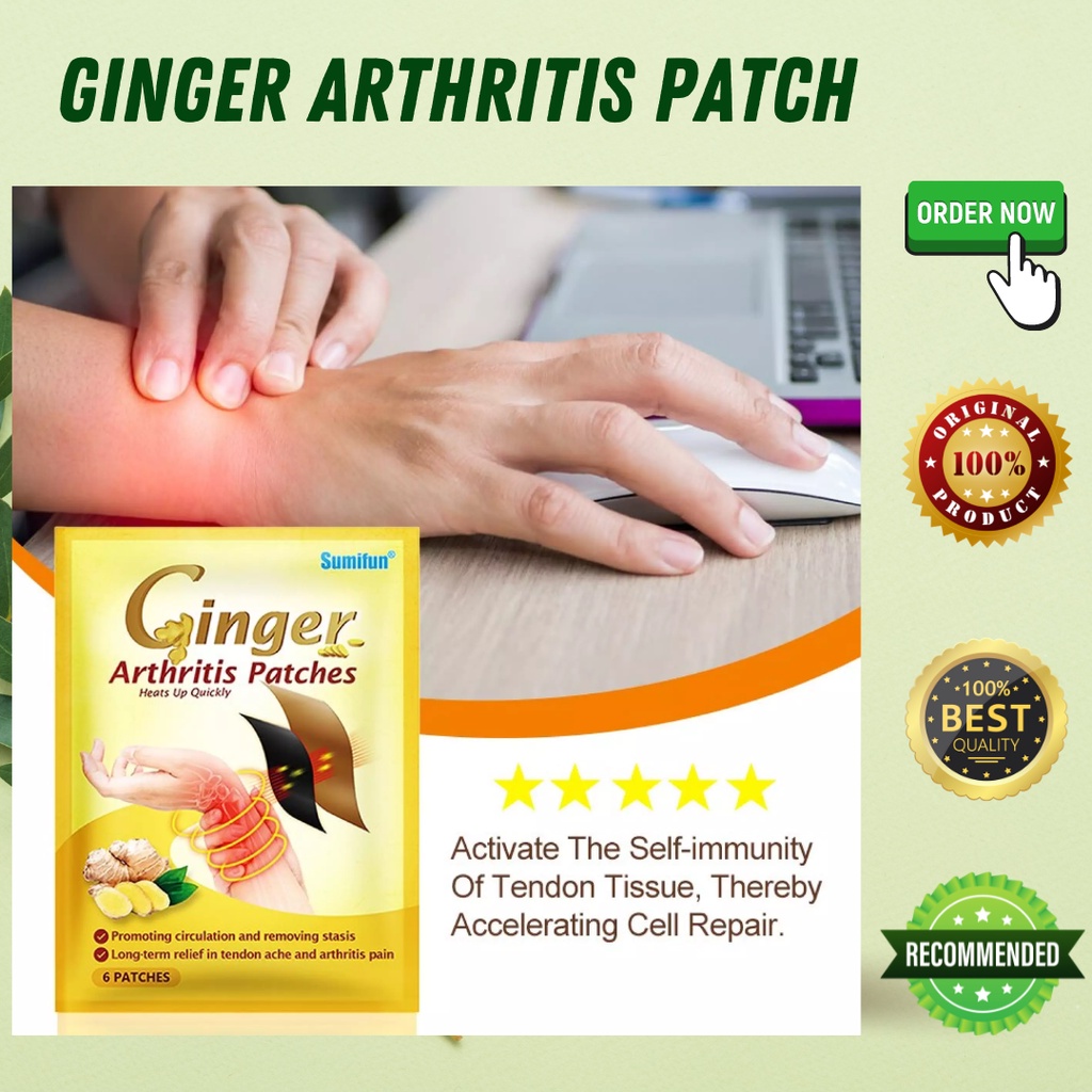 Ginger Arthritis Patch Long term relief of tendon ache/arthritis pain