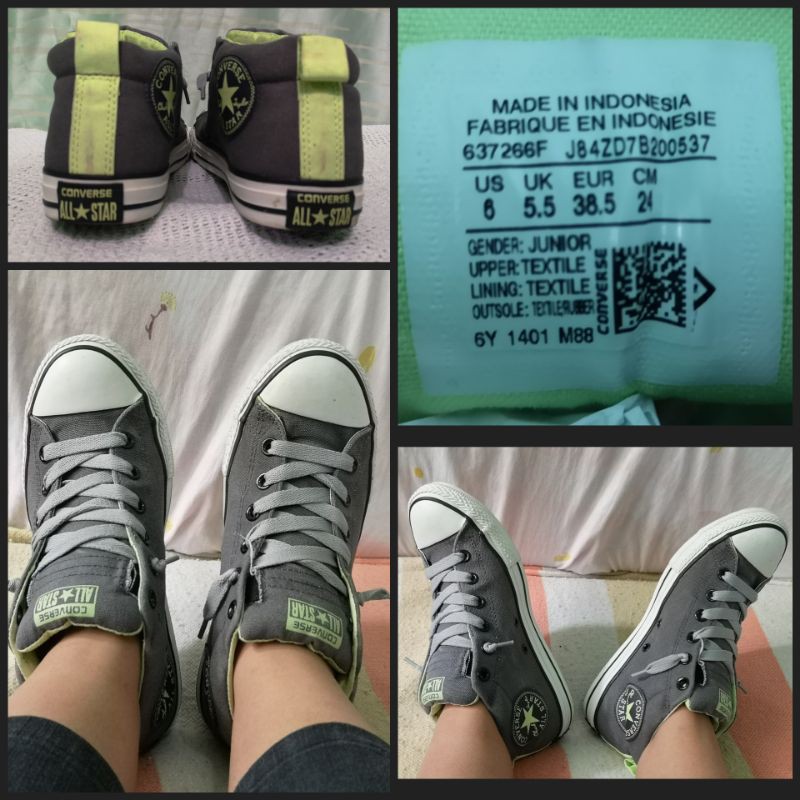 converse 38.5 size shoe