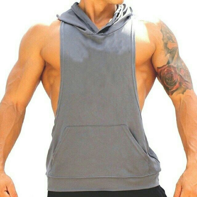 muscle tee hoodie