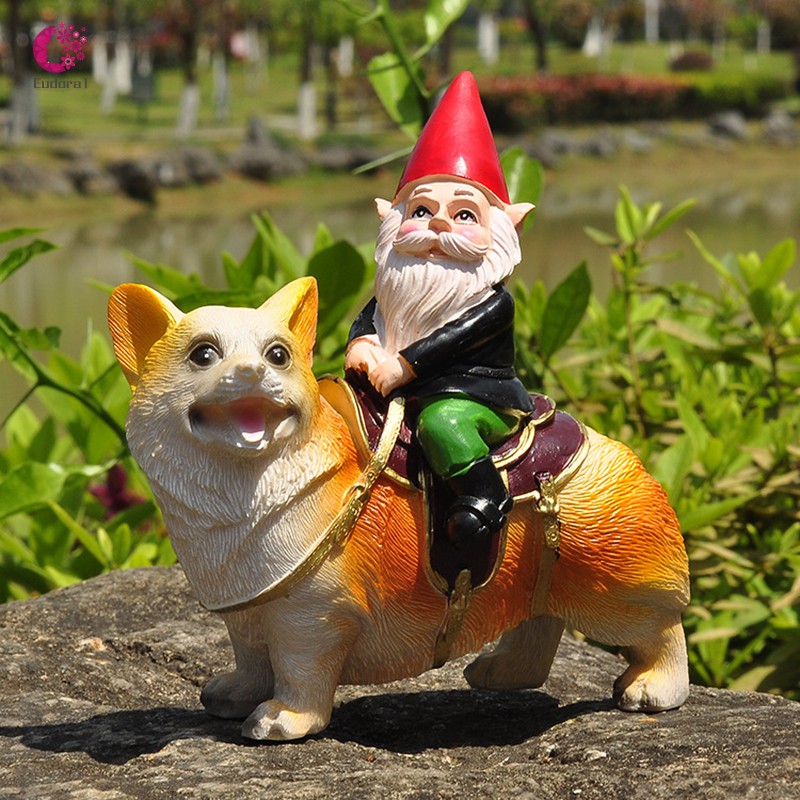 Christmas Garden Dwarf Statues Dog Dwarfs For Lawn Decorations Resin Crafts For Indoor Or Outdoor Christmas Decoration Shopee Philippines