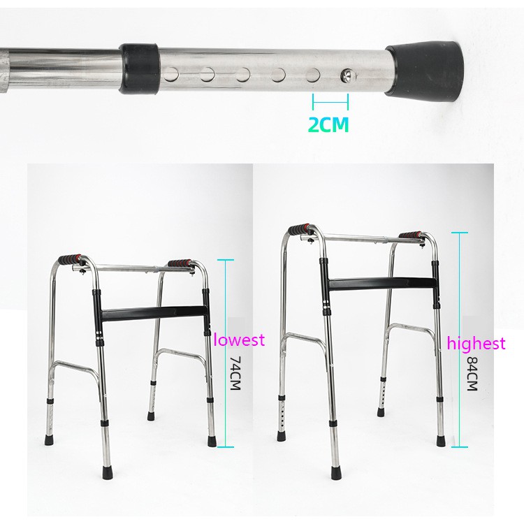 Adult walker Stainless steel walker crutch cane stick tungkodthe for elderly Handicapped walker