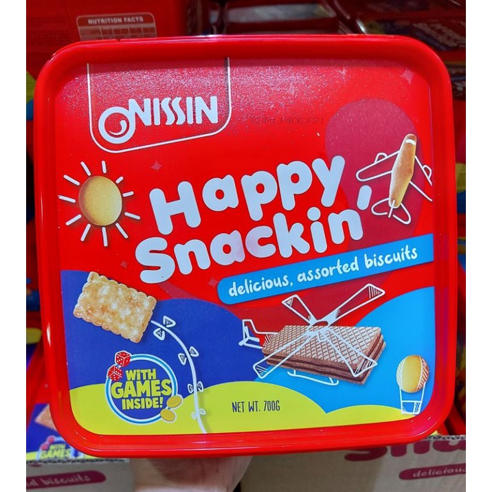 Nissin Happy Snackin Assorted Biscuits Tub 700g Shopee Philippines