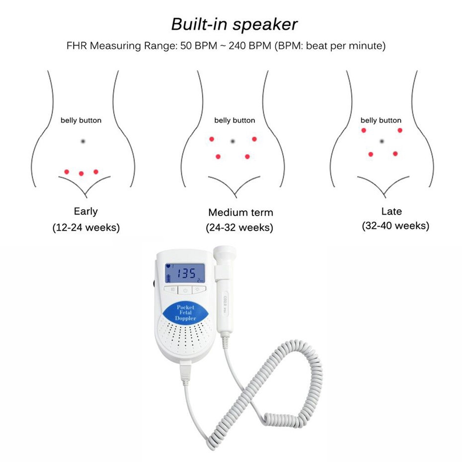 portable baby heartbeat monitor doppler