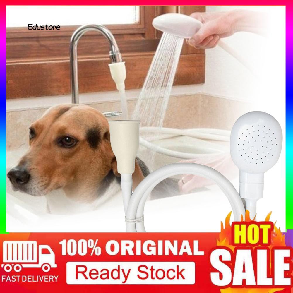Edu Pet Cat Dog Bathing Faucet Water Sprayer Shower Head Hose Kit