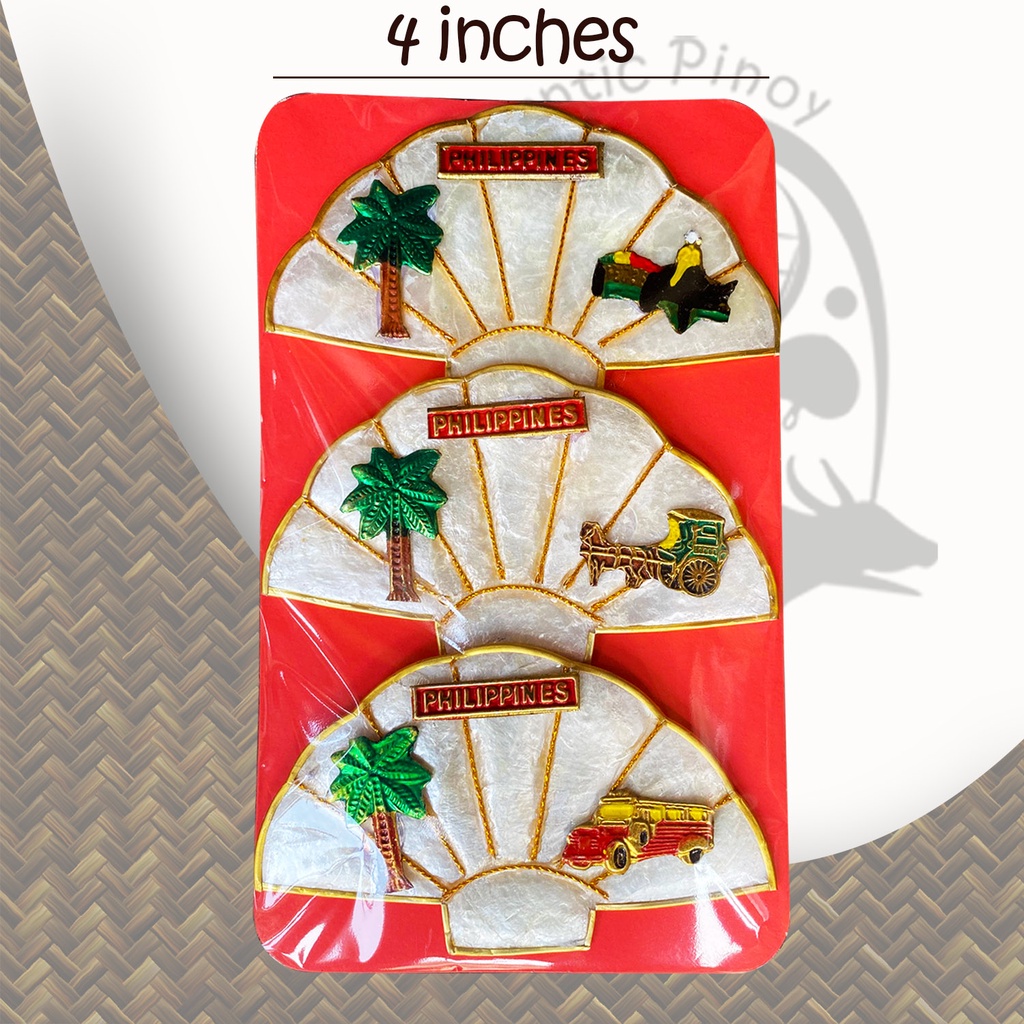 Set of 4 Ref / Fridge Fan with Philippine Icons Design