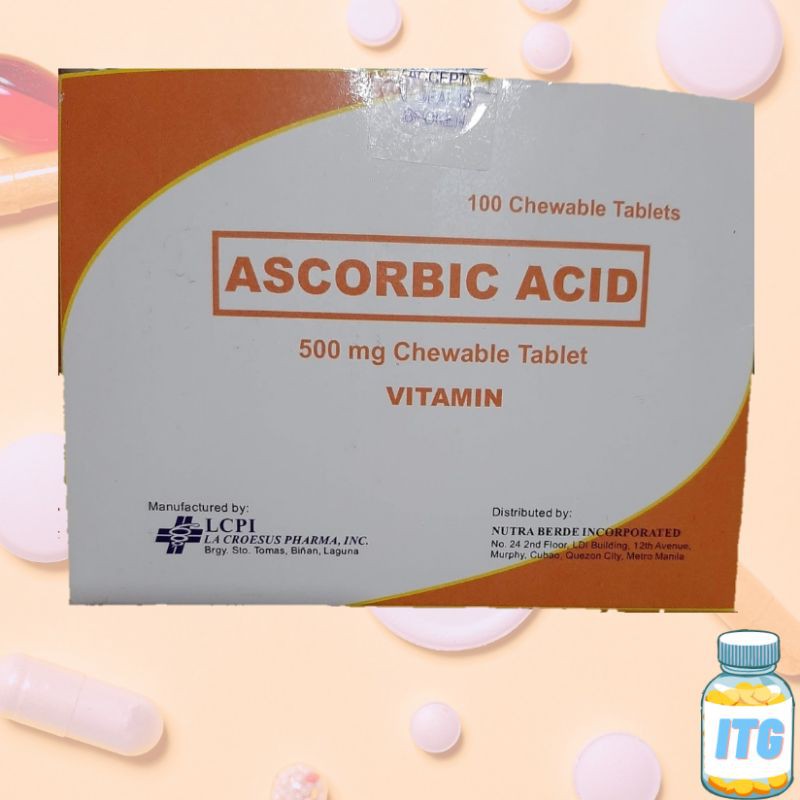 Chewable Ascorbic Acid (box Of 100) 500mg Per Tablet Combination Of ...