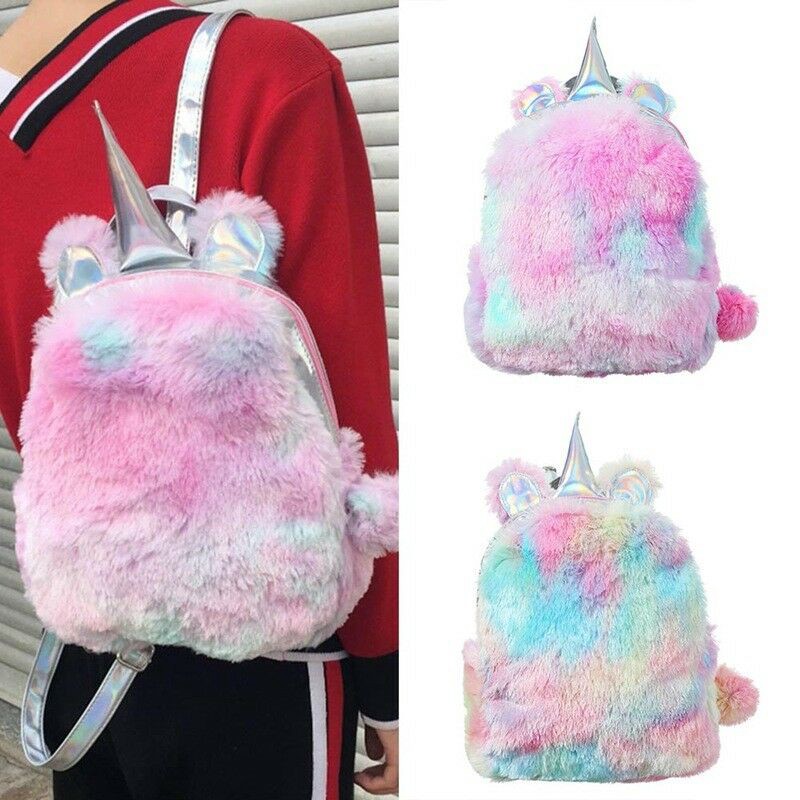furry backpack purse