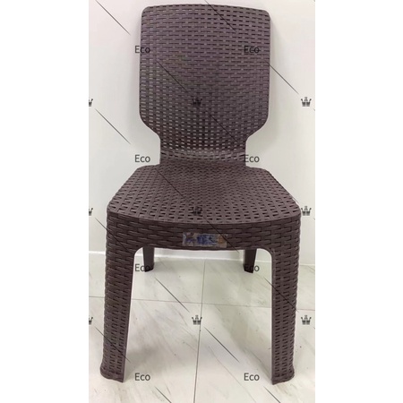 Rattan chair 2pcs / 4pcs plastic rattan stool black brown | Shopee