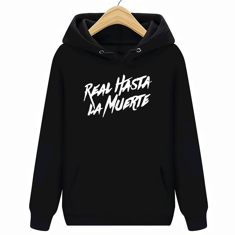 real hasta la muerte hoodie white