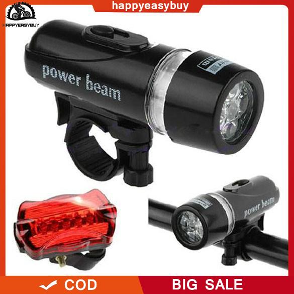 New 5 LED Bicycle Lamp Set Front Rear 