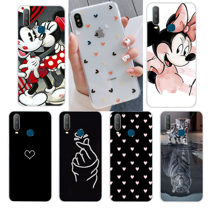 vivo Y11 2019 Case Silicone Soft Tiger Heart Phone Case Cover Vivo Y20i