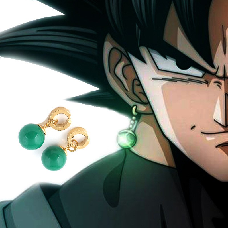 Anime Super Dragon Ball Z Black Son Goku Zamasu Cosplay Earring Ear Stud DragonBall Z ...