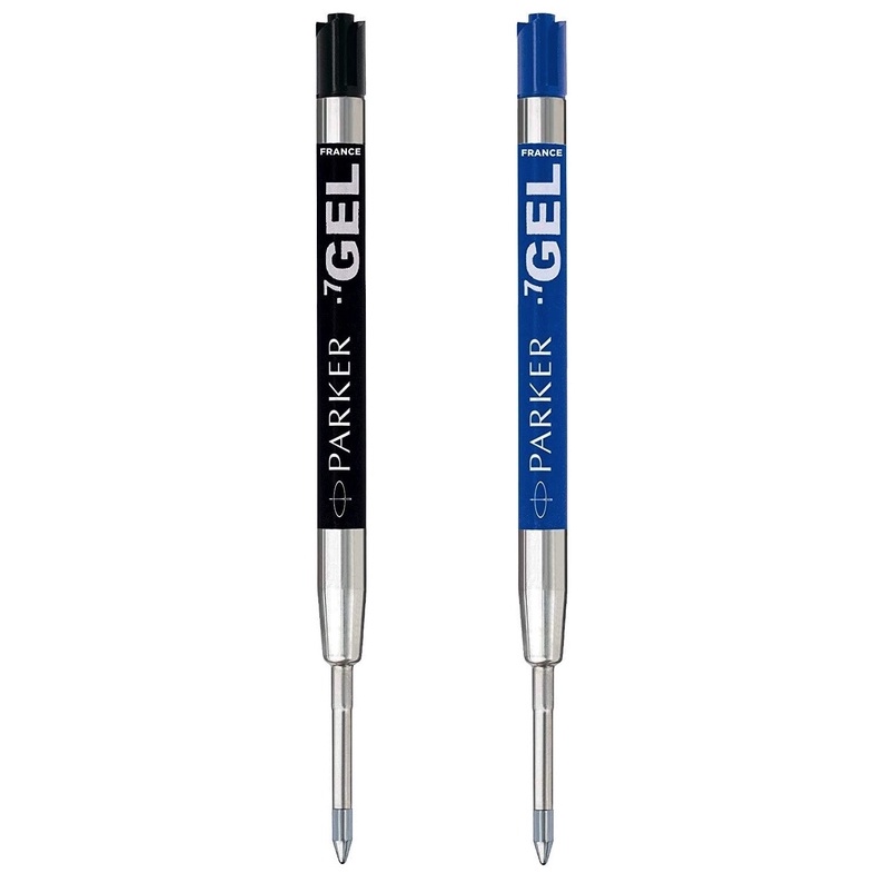 Medium point SEALED BLUE Ink NEW   2 Parker Quink Gel Refills 