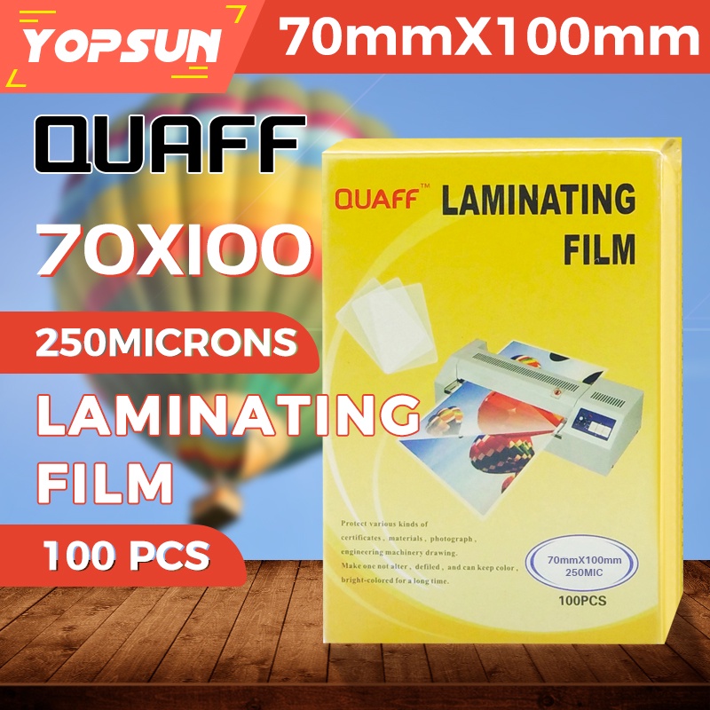 Laminating Film ID Size 70×100 250 Micron 100Sheets Quaff Brand Shopee Philippines