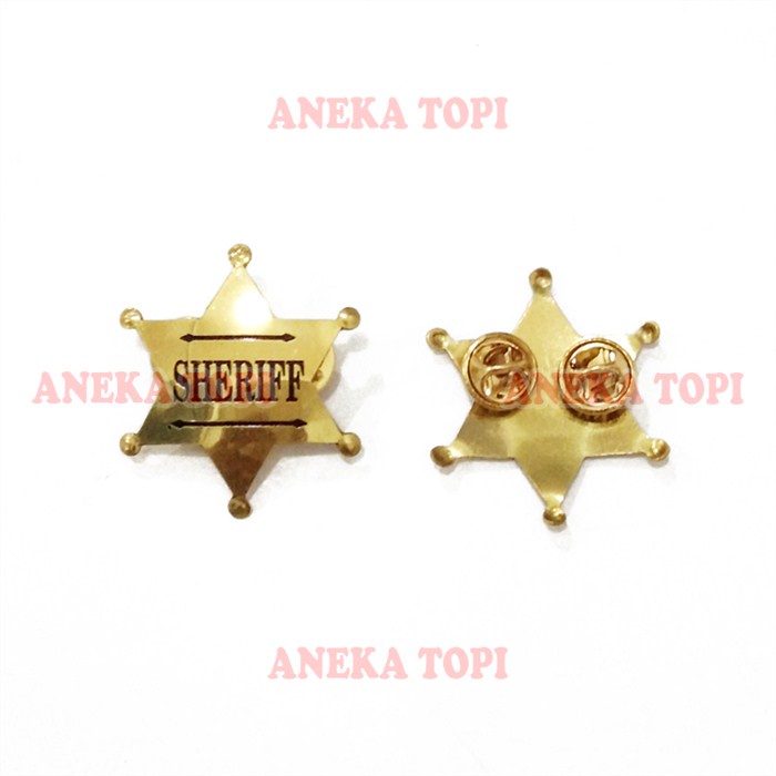 Sheriff Badge Brass Metal Material - Sherif Star Pin Sherif Star Sherif - Various Hats