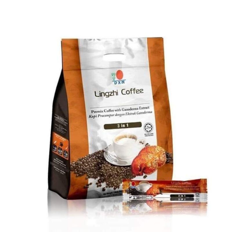 DXN LINGZHI COFFEE 3in1 with Ganoderma Extract (20 sachets x 10.5g