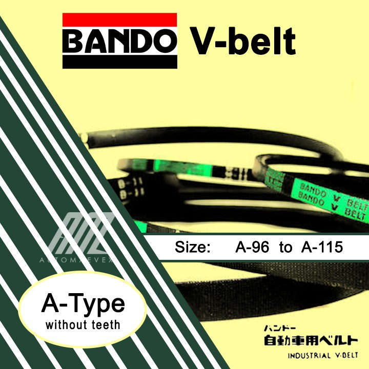 Bando Fan Belt AType Series A96 to A115 VBelts (Checkered No