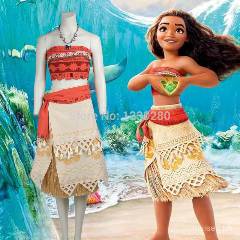 Wig Necklace Costume Women Kid Moana Princess Dresscosplay Shopee Philippines