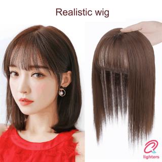 [COD] Korean Girls Short Wig Straight Hair Toppers Hairpiece Clip in Women FakeBangs Fringe Fake Bangs Wig Hair Extension
