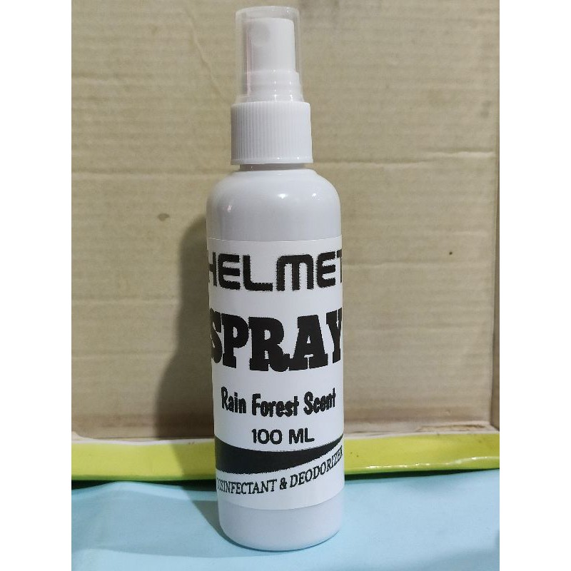 Motorcycle HELMET SPRAY 100ml (Disinfectant and Deodorizer) Shopee