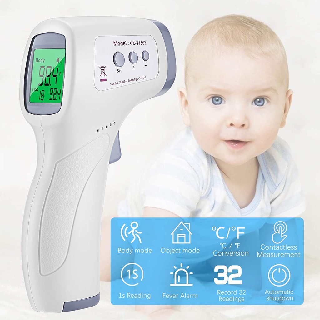 Lvbeis Forehead Digital Thermometer for Fever with Fever Alarm Infrared Body Temperature Thermometer for Baby/Kids/Adults/Objekt