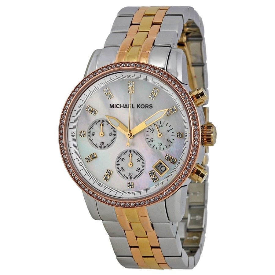 Tage med konkurrenter pension Michael Kors Women's Ritz Tri-Tone Watch MK5650 | Shopee Philippines