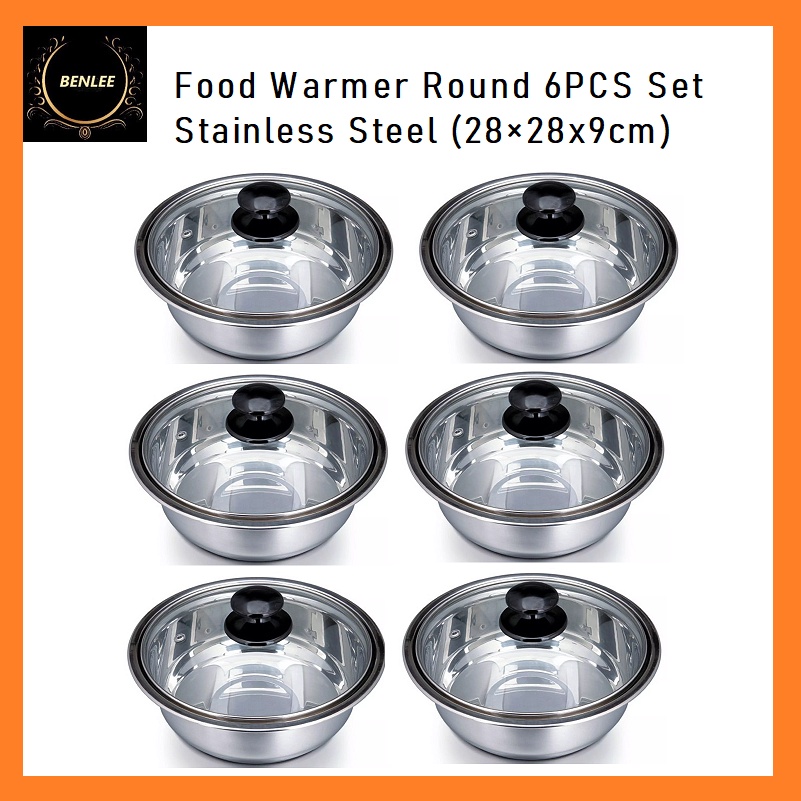 Food warmer round set stainless steel bowl with cover/food warmer round
