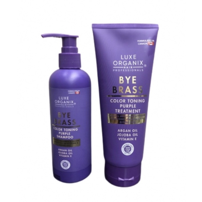 Luxe Organix Bye Brass Purple Shampoo Purple Conditioners 210 Ml Shopee Philippines 