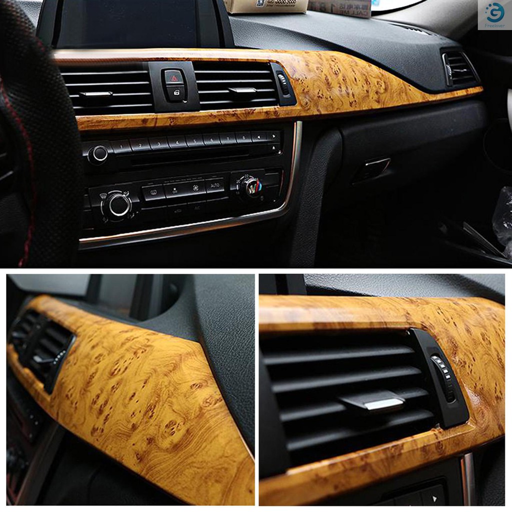 Car Gear Panel Inner-frame Stickers Glossy Wood Grain ...