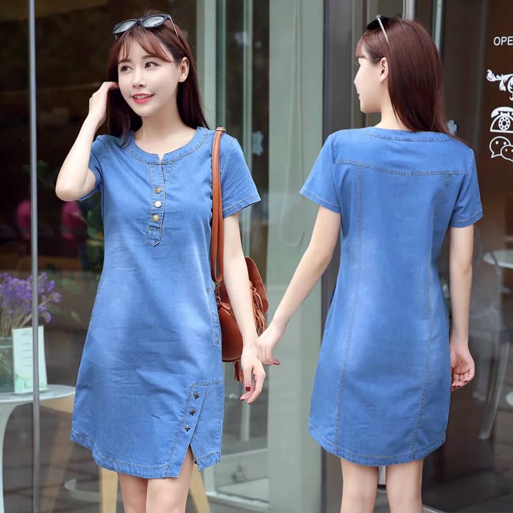 shopee denim dress