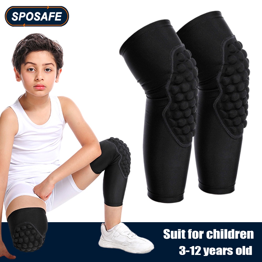 ZGMYC Kids Teens Padded Sponge Protective Knee Pads Anti-Slip Knee Brace Knee Support for Football Volleyball Dance Skating Basketball Sports for Boys Girls 