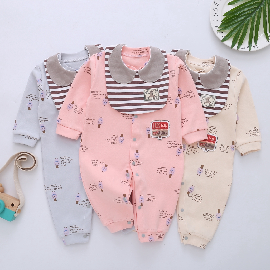 Su Baby Romper Cotton Newborn One Piece Clothing Cartoon Infant Nightwear 1509 Shopee Philippines