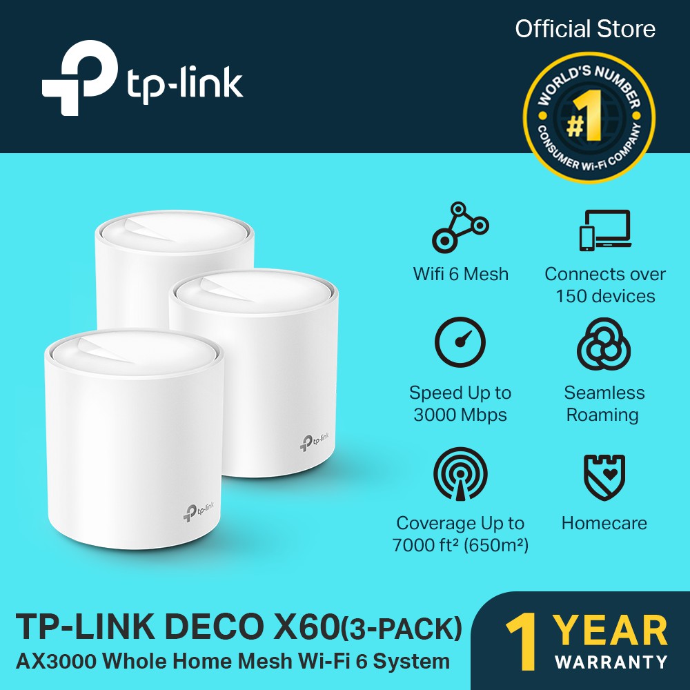 TP-Link Deco X60 AX3000 Whole Home Mesh WiFi 6 System | Mesh Router ...