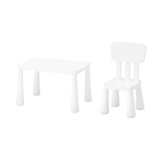 black childrens table and chairs