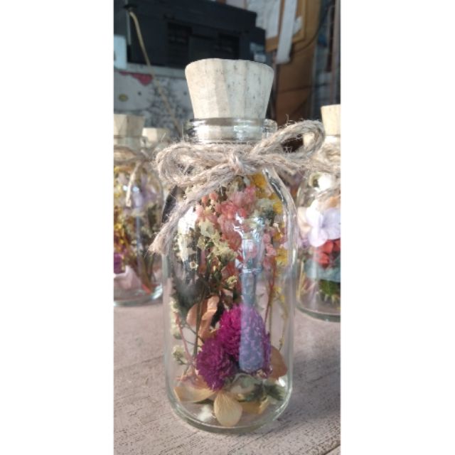 Preserved And Dried Flowers In A Bottle Natural Dried Souvenir And Home Rustic Accents Shopee Philippines