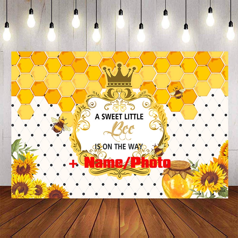 Little Sweet Bee On the Way Backdrops Cartoon For Children Birthday Party  Photography Yellow White Backgrounds Photocall For Children Birthday Party  Decor Custom Name Photo | Shopee Philippines