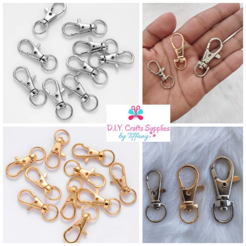 Lobster Hook Clasp (for keychains) gold or silver Shopee Philippines