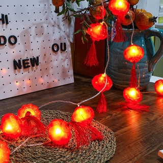 [ CNY Product ] 2 Meters USB Spring Festival Lantern Light Battery Operated Chinese New Year Red Lantern String Lamp Multi Color Outdoor Garden Christmas Night Lights Home Party Wedding festivals Lighting Decor #5