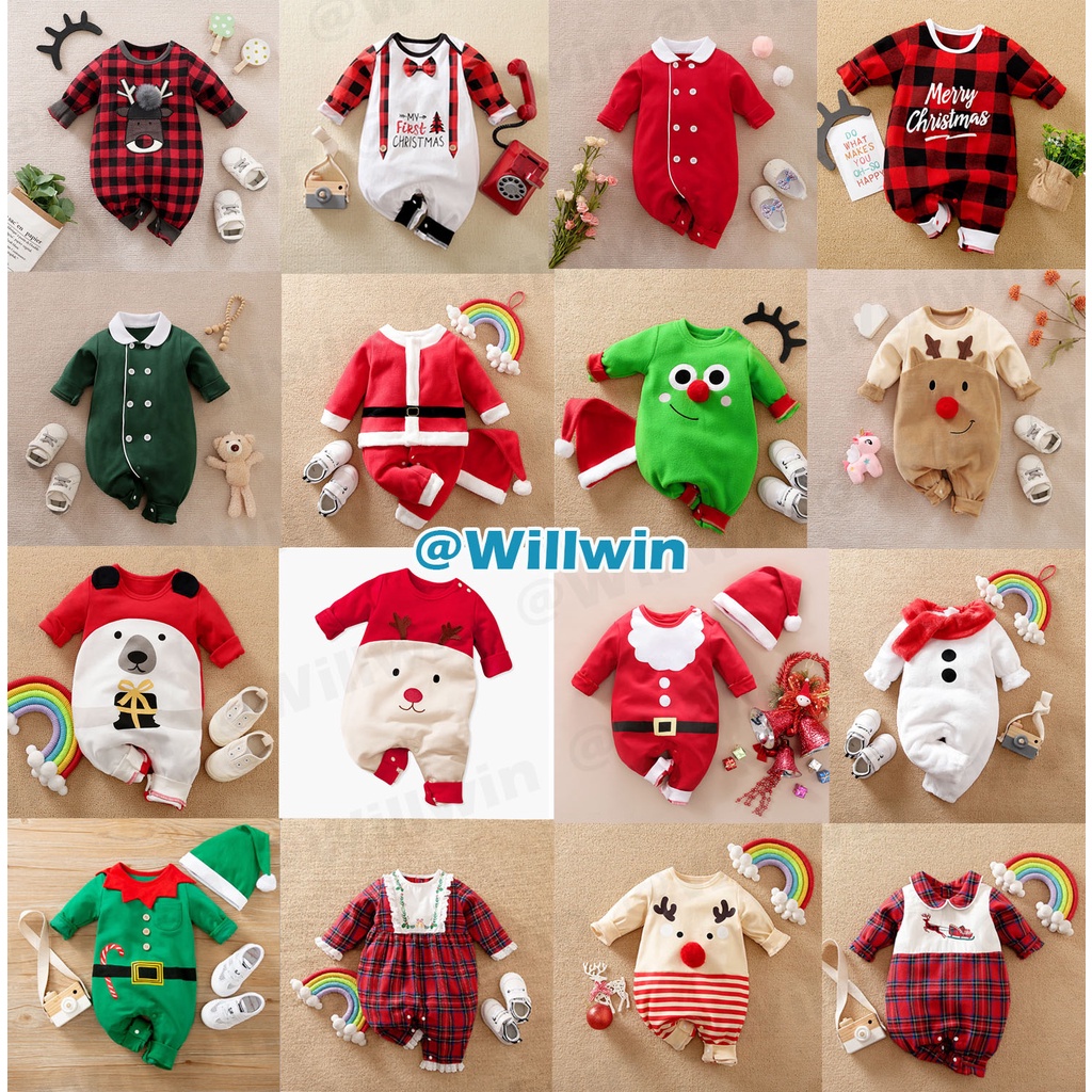 IN STOCK 02year christmas costume for kids Christmas kids clothes set