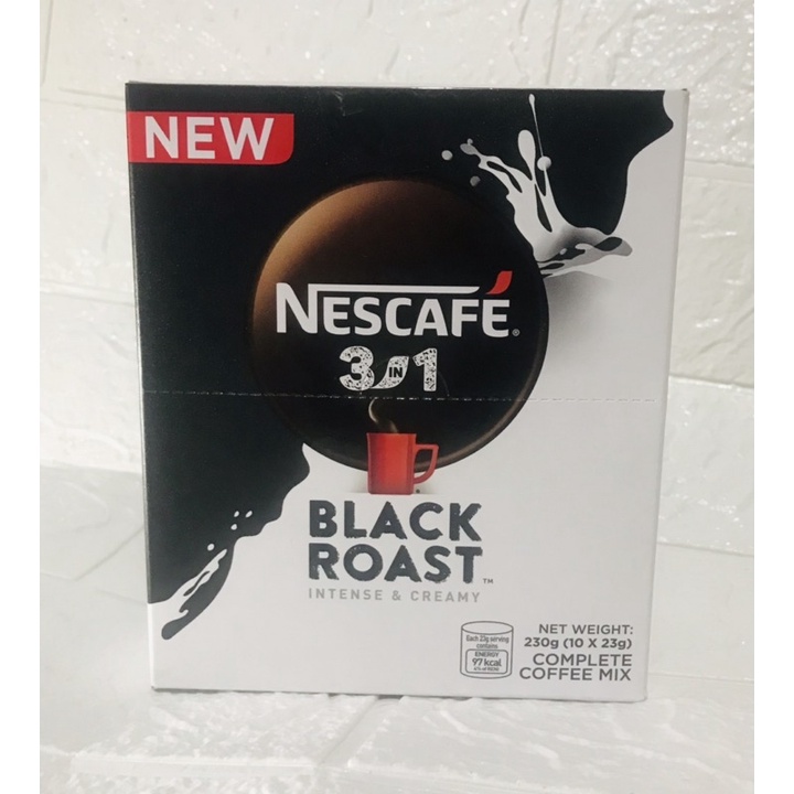 NESCAFE 3 in 1 Black Roast Coffee, 230g X 1box, Instant Coffee Shopee