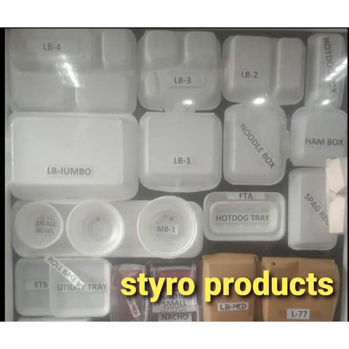 STYRO PRODUCTS LUNCH BOX JUMBO 50PCS (DM US FOR YOUR ORDER) Shopee