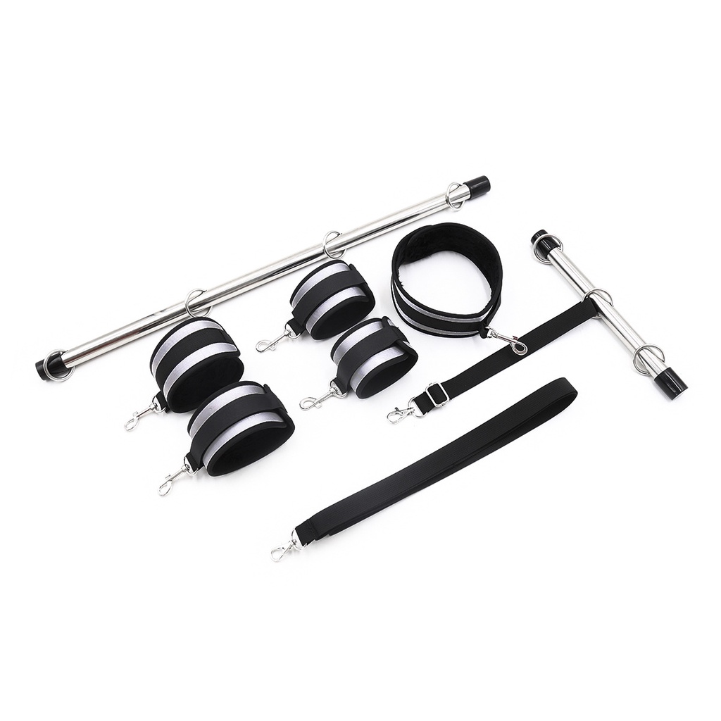 Adults Games Restraints Shackles Spreader Bar Bondage Set With Handcuffs Ankle Cuffs Collar For Bdsm