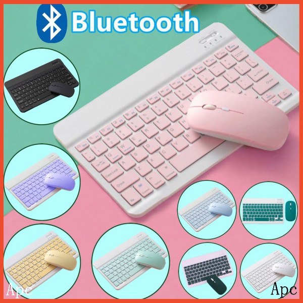 10 inch Wireless Rechargeable Bluetooth Keyboard Mouse combo Portable