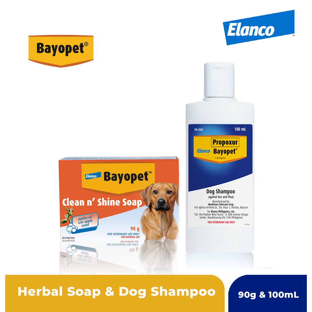 Bayopet Anti Flea Shampoo 100ml + Bayopet Clean and Shine Soap 90g