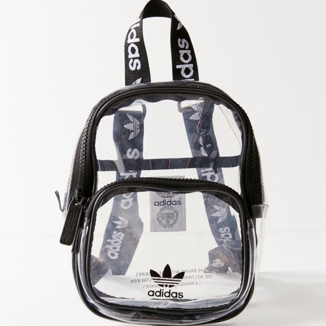 clear mini backpack adidas