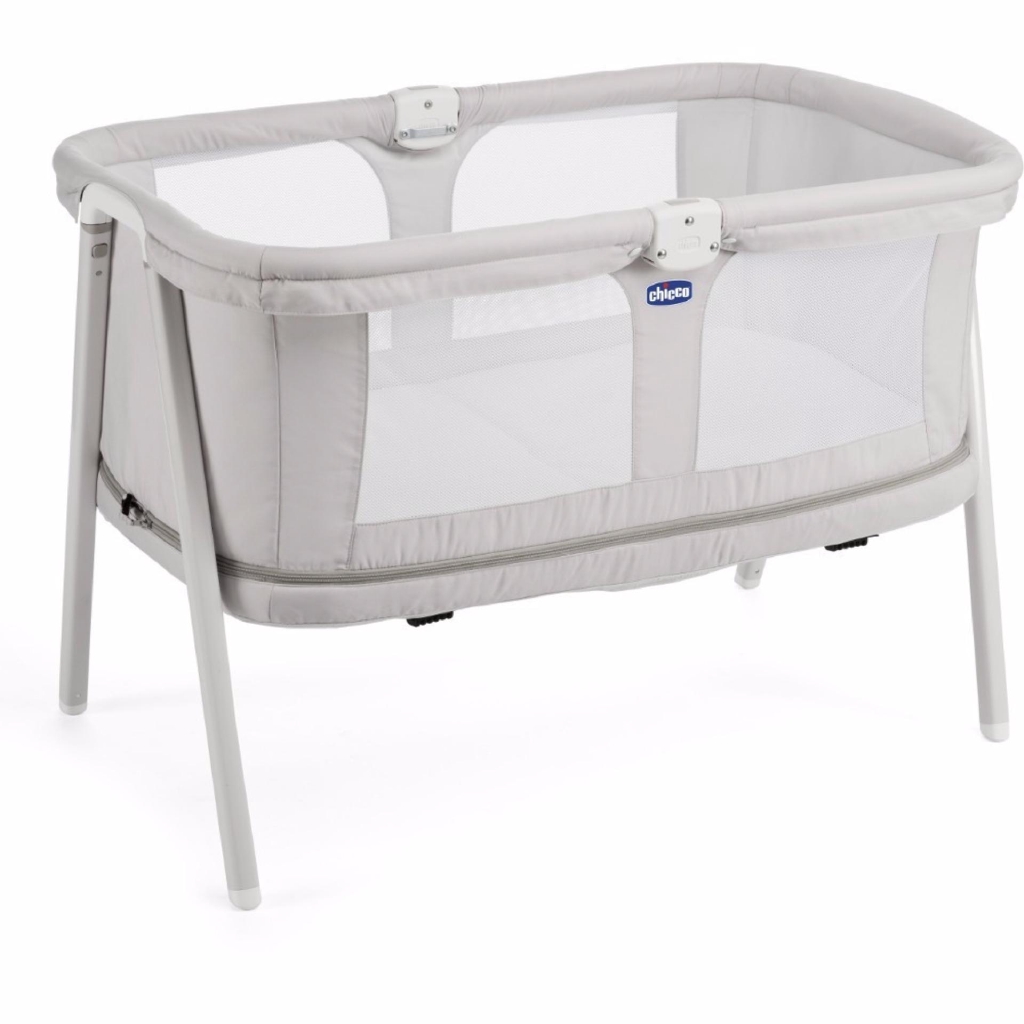 light grey crib